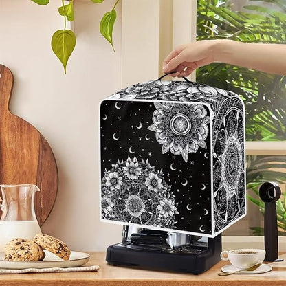 Mandala Sun Moon Coffee Machines Covers - Dust Resistant Protective Covers For Coffee Makers, Blender, Mixer, Juice Machine - Dust Proof, Washable