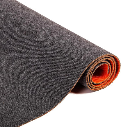 Nisorpa Carpet Runner, 4 x 16.4 FT Indoor Outdoor Floor Mat with Non-Slip TPE Rubber Backing Commercial Carpet Runner Hallways Area Rug for Kitchen Balconies Living Room Dining Room Decks Patio (Gray)