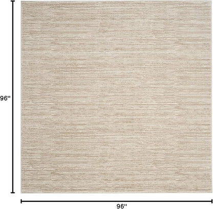SAFAVIEH Vision Collection Area Rug - 8' Square, Cream, Modern Ombre Design, Non-Shedding & Easy to Clean, Ideal for Living Room, Bedroom, Dining Space (VSN606F)