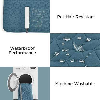 Bedsure 100% Waterproof Couch Cover for Dogs Washable - Non Slip Waterproof Dog Blanket for Couch Sofa, Lightweight Furniture Protector Durable for Pet Cat Puppy with Non-Slip Bottom, Blue, 40x50IN