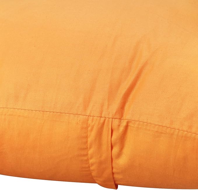 Thmyo 4-Pack 100% Cotton Comfortable Solid Decorative Throw Pillow Cases Square Cushion Cover Pillowcases Thanksgiving DIY Fall Pumpkin Orange Pillow Covers(18x18 inch/45x45cm)