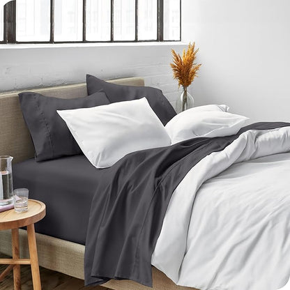 Bare Home Twin XL Sheet Set - College Dorm Size - Luxury 1800 Ultra-Soft Microfiber Twin Extra Long Bed Sheets - Deep Pockets - Easy Fit - Extra Soft - 3 Piece Set (Twin XL, Forged Iron Grey)
