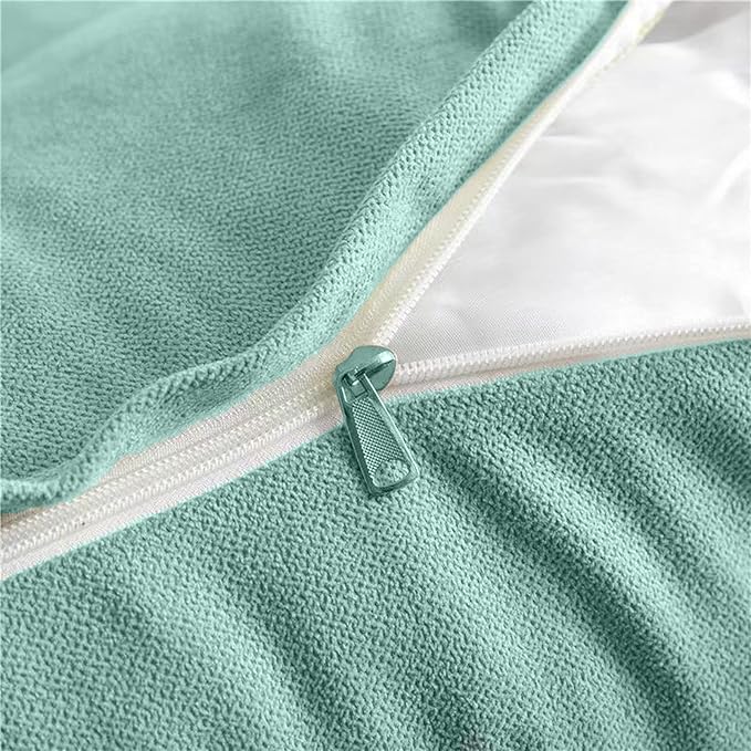 Triangular Reading Bed Rest Pillow Large Bolster Cushion Headboard Backrest Wedge Pillow with Removable Cover and Two Large Side Pockets (Turquoise, King: 78 x 8 x 20 inches)