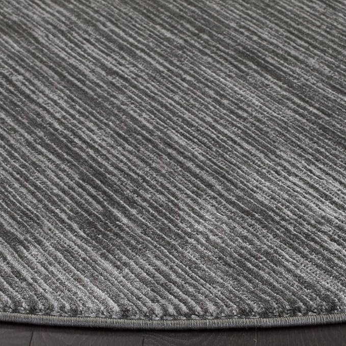 SAFAVIEH Vision Collection Area Rug - 4' Round, Grey, Modern Ombre Design, Non-Shedding & Easy to Clean, Ideal for Living Room, Bedroom, Dining Space (VSN606D)