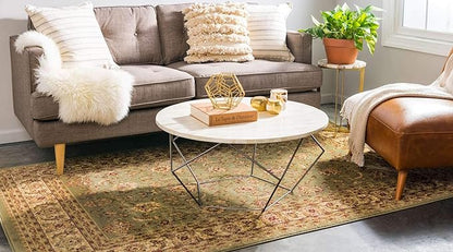 Unique Loom Voyage Collection Traditional Oriental Classic Intricate Design Area Rug (3' 3 x 5' 3 Rectangular, Green/Ivory)