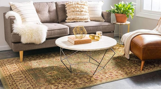 Unique Loom Voyage Collection Traditional Oriental Classic Intricate Design Area Rug (10' 0 x 13' 0 Rectangular, Green/Ivory)