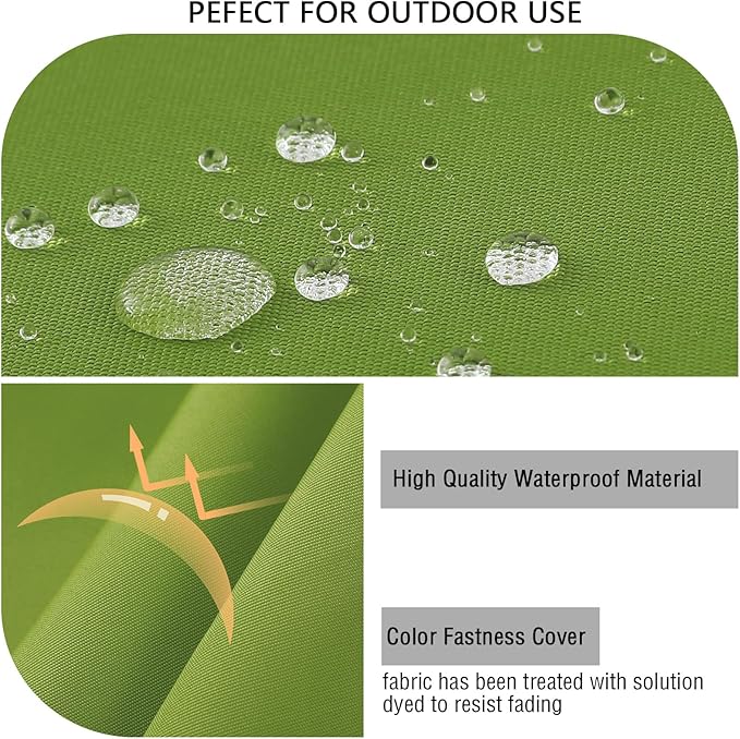 idee-home Outdoor Cushions for Patio Furniture, Outdoor Seat Cushion, Waterproof Couch Hampton Bay Deep Seat Replacement Chair Cushions for Garden Lawn Backyard Deck, 24 x 24 Green
