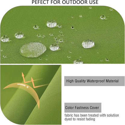 idee-home Outdoor Cushions for Patio Furniture, Outdoor Seat Cushion, Waterproof Couch Hampton Bay Deep Seat Replacement Chair Cushions for Garden Lawn Backyard Deck, 24 x 24 Green