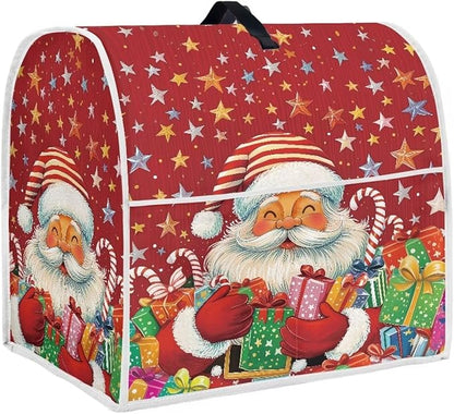Christmas Stand Mixer Cover Dust Cover Santa Claus Red Stand Mixer Covers For Kitchen Aid 6-8 Quart Mixers Dustproof Cloth Cover for Small Appliance Protector, Christmas Tabletop Decor