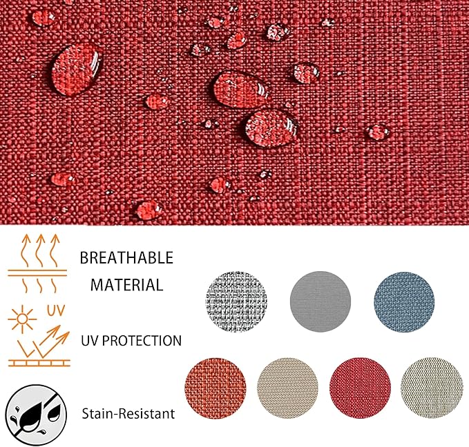 Goodgoods 24x24 inch Outdoor/Indoor Deep Seat Patio Cushion Set of 1 Resilient Foam Filling Water Repellent Stain-Resistant UV Resistant Weather Resistant Deep Seat Bottom Chili