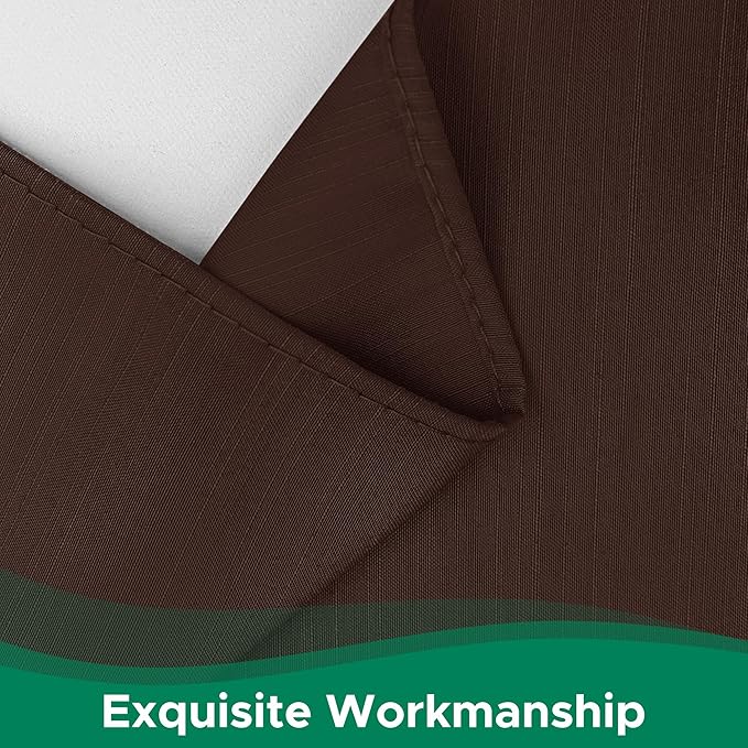 Biscaynebay Wrap Around Bed Skirts for Queen Beds 17" Long Drop, Brown Adjustable Elastic Dust Ruffles Easy Fit Wrinkle & Fade Resistant Silky Luxurious Fabric Solid Machine Washable