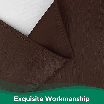 Biscaynebay Wrap Around Bed Skirts for Queen Beds 17" Long Drop, Brown Adjustable Elastic Dust Ruffles Easy Fit Wrinkle & Fade Resistant Silky Luxurious Fabric Solid Machine Washable