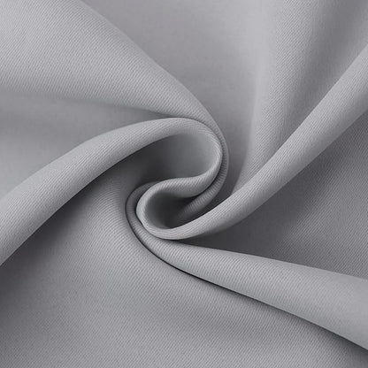 BGment Light Grey Blackout Curtains 90 Inches Length - Rod Pocket Room Darkening Window Drapes for Bedroom Living Room Office, 2 Panels, 52 x 90 Inch