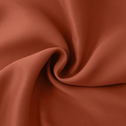 BGment Terracotta Blackout Kitchen Curtains 40 Inches Long - Short Thermal Insulated Drapes with Rod Pocket Privacy for Cafe Bathroom Window, 34 x 40 Inch, 2 Panels