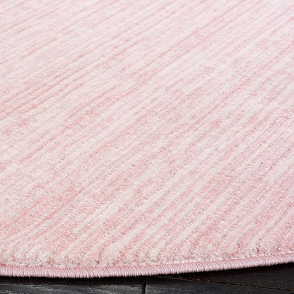 SAFAVIEH Vision Collection Area Rug - 6'7" Round, Pink, Modern Ombre Design, Non-Shedding & Easy to Clean, Ideal for Living Room, Bedroom, Dining Space (VSN606U)