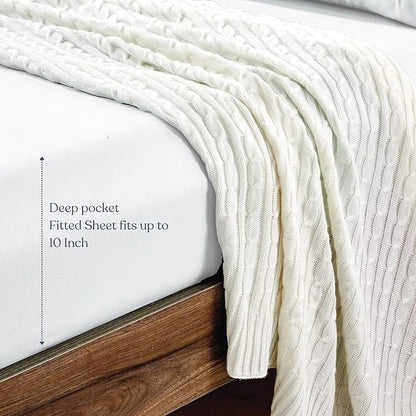 Lukeville's Cot Sheet 30" x 80", Daycare for Cot Size Mattress Sheets Pack of 2 Fitted Narrow Twin/Camp Bunk/Rvs Bunk/Trifold Mattress, Soft and PolyBlend Microfiber Cover for Toddler,White