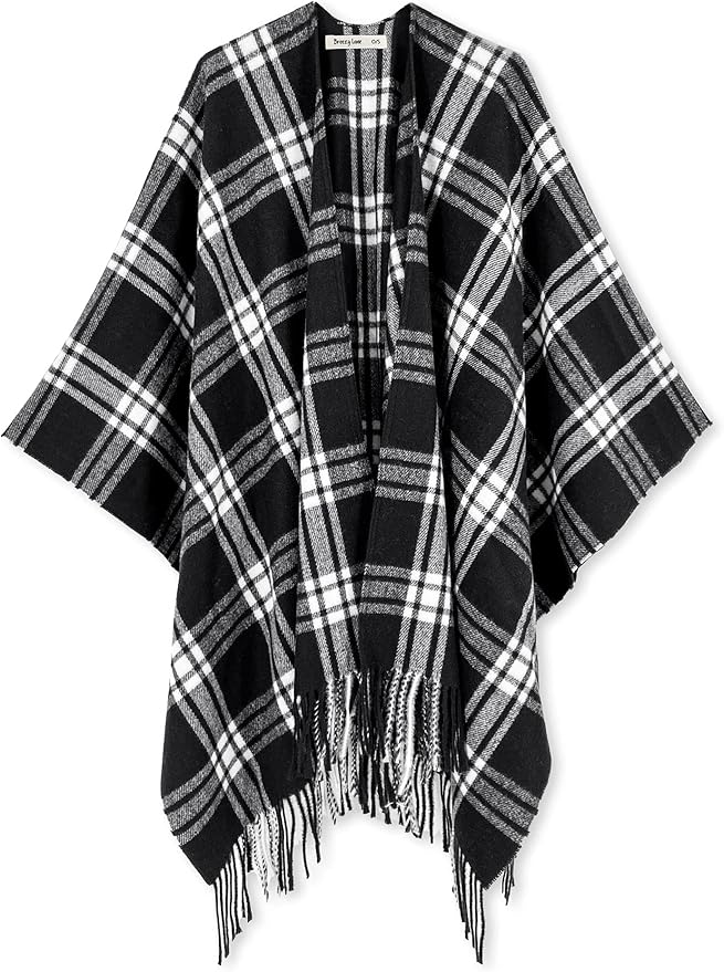 Breezy Lane Women's Shawl Wraps Warm Poncho Ruana Wrap Cardigan
