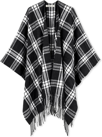 Breezy Lane Women's Shawl Wraps Warm Poncho Ruana Wrap Cardigan
