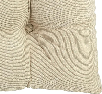 Klear Vu Gripper Overstuffed Universal Non-Slip Dining Chair Cushions for Kitchen Decor or Office Use, U-Shaped Skid-Proof Seat Pad, 17x17 Inches, 2 Count (Pack of 1), Linear Stone Tan