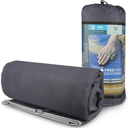 CGEAR Original Sand-Free Outdoor Rug Camping Mat - Water-Resistant & Anti-Fade Material - Military-Grade - Reversible Design - Area Rug for Beach, RV, & Picnics - Travel Bag
