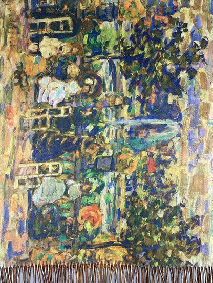 VENVSBEE Reversible Scarf Soft Large Shawl Wrap Blanket Double Sided Art Print Warm Pashmina Stoles Klimt Van Gogh Gifts