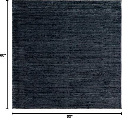 SAFAVIEH Vision Collection Area Rug - 5' Square, Black, Modern Ombre Design, Non-Shedding & Easy to Clean, Ideal for Living Room, Bedroom, Dining Space (VSN606Z)