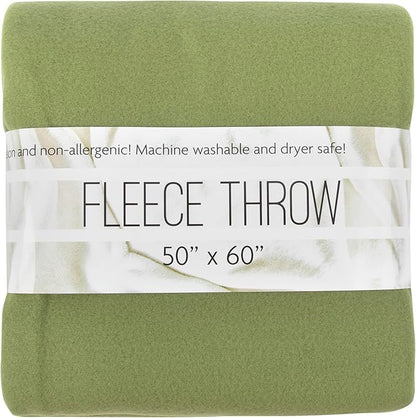 50x60 Throw Blankets, Ultra Soft Hypoallergenic Fleece Fall Throw Blanket for Livingroom, Couch, Chair, Bed, Fern Green
