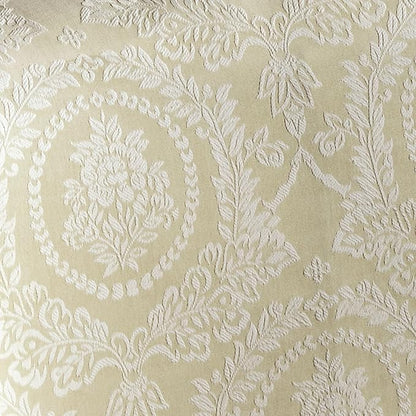 Timeless Vintage Style Bedding | Neutral Sage and Ecru | Textured Matelasse Rose Medallions and Leaves | 6 Piece Lightweight Bed Set: Oversized Full Bedspread, 4 Standard Shams, & Square Accent Pillow