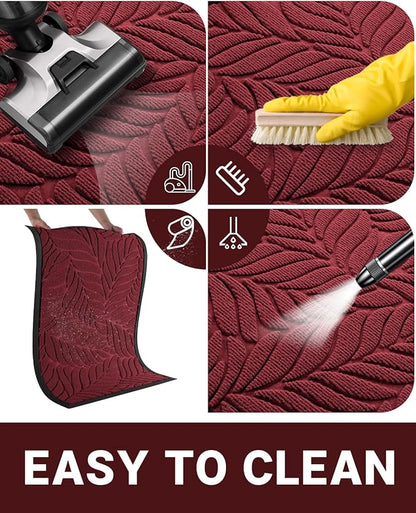 Yimobra 47x32 Large Door Mat Outdoor Indoor, All-Season Waterproof Door Mat Outside Entrance, All-Weather Non-Slip Outside Doormat for Garage Patio Entryway, Red