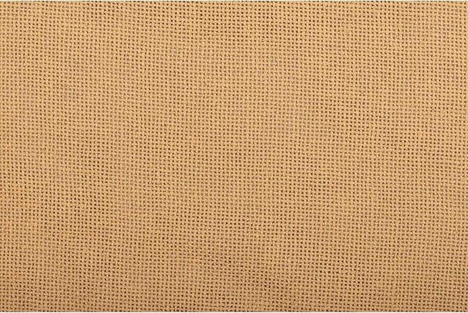 VHC Brands Burlap Solid Color Cotton Farmhouse Split Corners Gathered Queen Bed Skirt, Natural Tan
