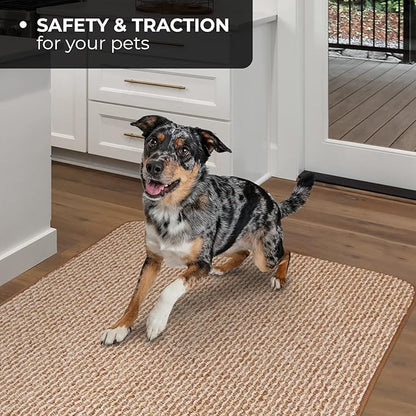 House, Home and More Skid-Resistant Carpet Indoor Area Rug Floor Mat - Praline Brown - 3 Ft X 3 Ft - Non Slip Rubber Backing, Stain Resistant, Dog Friendly, Living Room Bedroom Kitchen Entryway