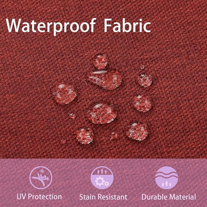 Outdoor Bench Cushion 48 x18 inch with Non-Slip Grips,Water Resistant Porch Swing Cushion,Bench Pillow Pads,Tufted Cushions for Patio Garden Furniture,48" Seat Cushions(Dark Red)
