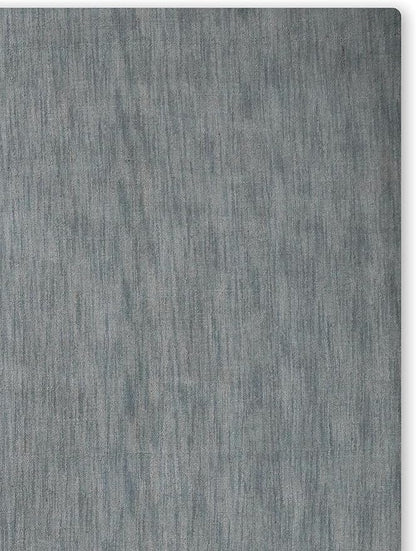 Hand Knotted Loom Wool ECO-Friendly Area Rugs - 10'x10', Square, Light Blue Color, Solid Plain Design, High Pile Handmade Anti Skid Area Rugs for Living Room, Bed Room (L00111)