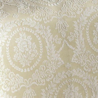 Timeless Vintage Style Bedding | Neutral Sage and Ecru | Textured Matelasse Rose Medallions and Leaves | 6 Pc Lightweight Bed Set: Oversized California King Bedspread, 4 King Shams, & Square Pillow