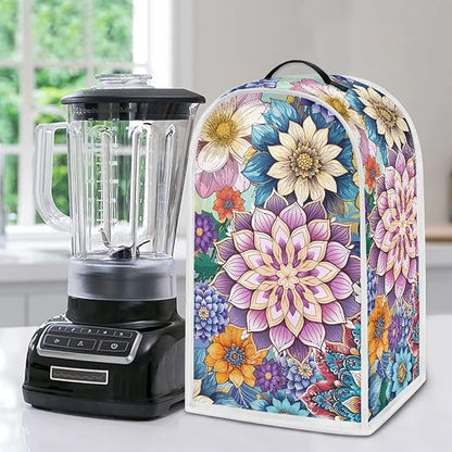 Bohe Flower Pattern Blender Cover Kitchen Blender Dust Covers Food Processor Dust Cover Stand Mixer Case Coffee Maker Appliance Cover for Home Kitchen Indoor