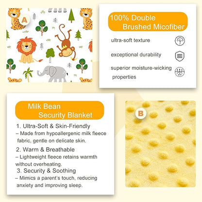 Viviland Toddler Nap Mat with Pillow and Minky Dot Blanket, Rolled Sleeping Mat/Slumber Bag for Girls Boys, Kids Nap Mat for Preschool, Daycare, Kindergarten, Travel Camping - Zoo Animal