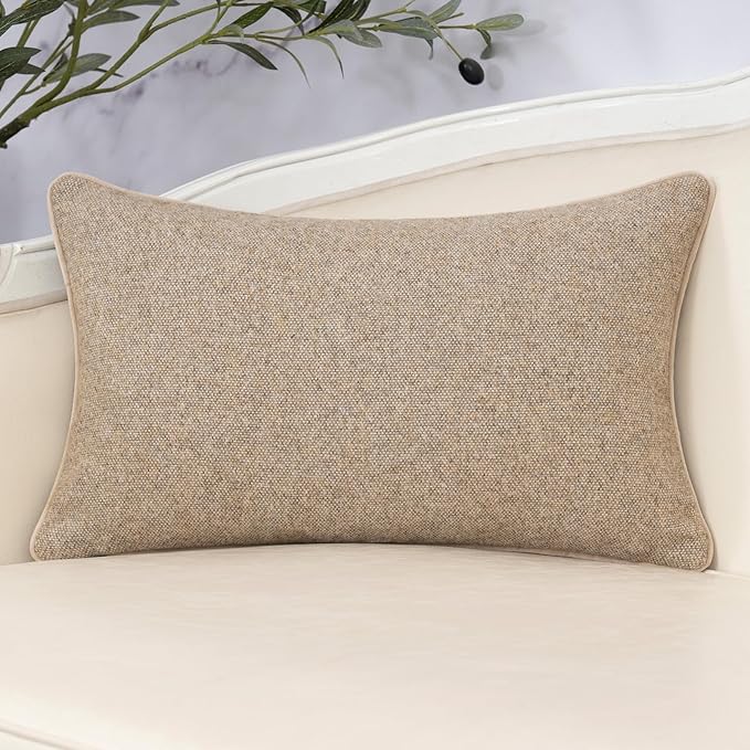 Yangest Neutral Floral Pillow Cover 12 x 20 Inches, Vintage Chenille Rectangle Throw Pillow Cover Soft Decorative Farmhouse Accent Couch Pillow Cover for Living Room Bedroom, Green