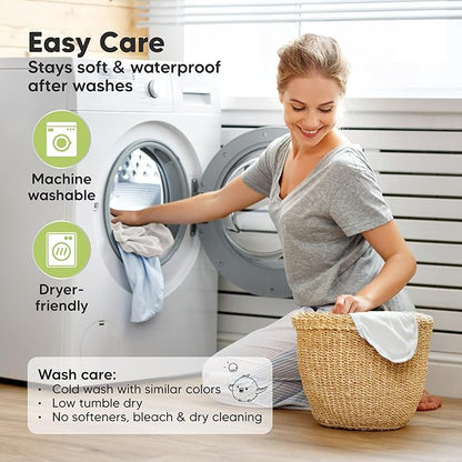 2-Pack Organic Bassinet Sheets for Girls, Boys - 100% Cotton Bassinet Mattress Sheets Compatible with Halo Bassinest Swivel Sleeper,Graco,Baby Delight,Chicco,Unisex Fitted Bassinet Sheets(Soft White)