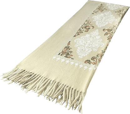 Urban CoCo Women's Embroidered Tassel Long Shawl Oversize Scarf Wraps for Women