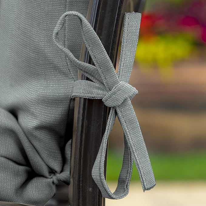 Arden Outdoor Dining Chair Cushion, 20 in x 20 in, Weather-Proof, Rain-Proof, Fade Resistant Patio Cushion for Patio, Dining, or Rocking Chairs 20 x 20, Stone Grey Leala