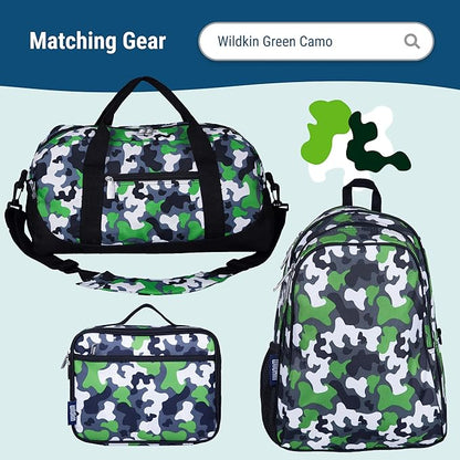 Wildkin Kids Original Nap Mat – Cozy Kids Sleep Mat with Pillow, Ideal for School & Travel - Camo Green