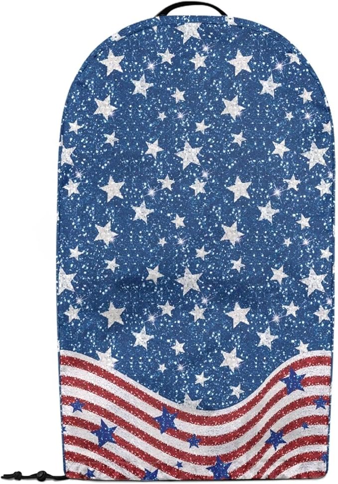 USA Flag Print Blender Dust Cover Stand Mixer or Coffee Maker Appliance Covers with Drawstring Anti Fingerprint Polyester Dust Proof Stain Resistant Blender Cover for Kitchen