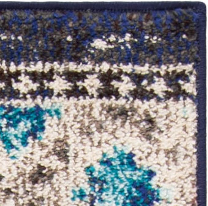 SAFAVIEH Madison Collection Accent Rug - 3' x 5', Black & Yellow, Boho Diamond Distressed Design, Non-Shedding & Easy Care, Ideal for High Traffic Areas in Entryway, Living Room, Bedroom (MAD418Z)