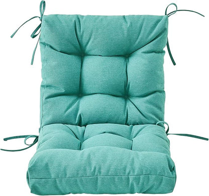 ARTPLAN Seat/Back Outdoor Chair Cushion,Set of 4 Patio Chair Cushion with Tie,Tufted Replacement for Patio Furniture,20x20x4 Inches,4 Count