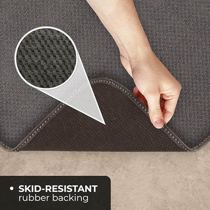 House, Home and More Skid-Resistant Carpet Runner - Gray - 14 Feet X 27 Inches