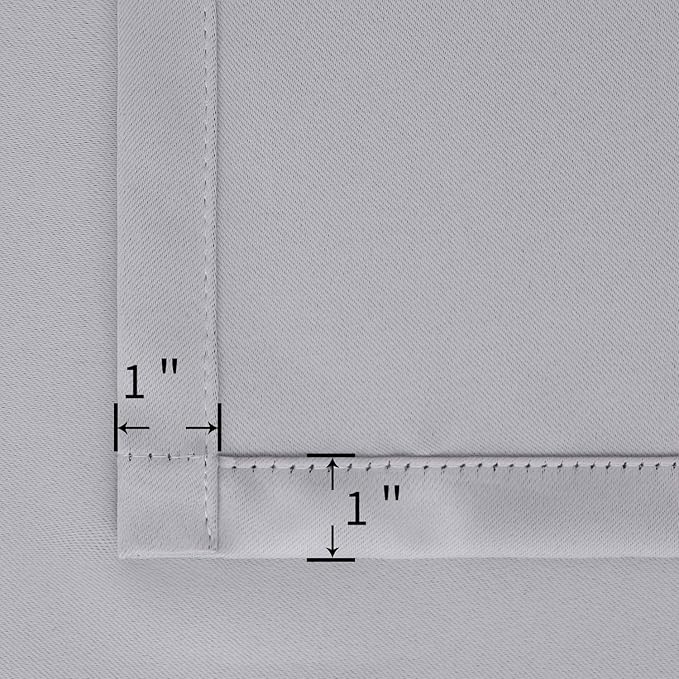 BGment Light Grey Blackout Curtains 45 Inch Length for Bedroom - Short Thermal Insulated Drapes with Rod Pocket Room Darkening for Kitchen Bathroom Window Privacy, 42 x 45 Inch, 2 Panels