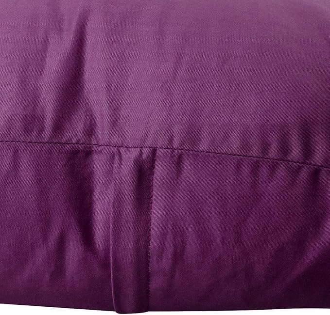 4-Pack 100% Cotton Comfortable Solid Decorative Throw Pillow Case,Thmyo Square Cushion Cover Pillowcase Sublimation Blank Pillow Covers DIY Throw Pillowcase(18x18 inch/ 45x45cm,Dark Reddish Purple)