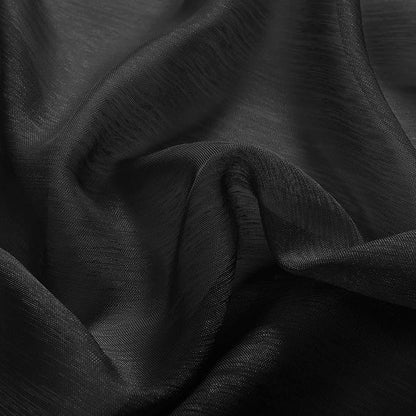 DONREN Jet Black Window Scarf Curtains for Outdoor Decoration - Add Luxury Beautiful Elegant Effect to Curtain Panels (1 Panel, 52 x 216 Inches Long)