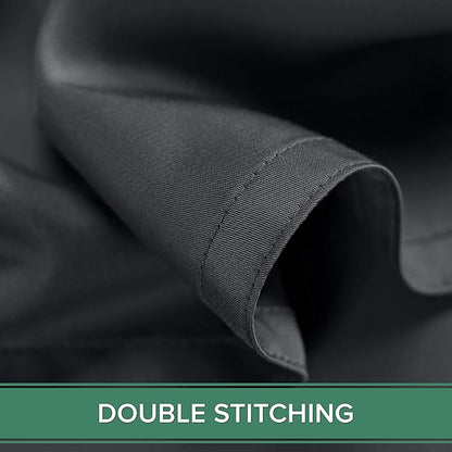 Pure Bamboo Full Sheets, Genuine 100% Organic Viscose Derived from Bamboo Bed Sheet Set, Luxuriously Soft & Cooling, Double Stitching, 2 Year Quality Promise (Full, Charcoal)