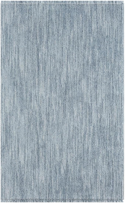 LUXE WEAVERS Solid Machine Woven Blue 8x10 Area Rug, Indoor Stain-Resistant Carpet